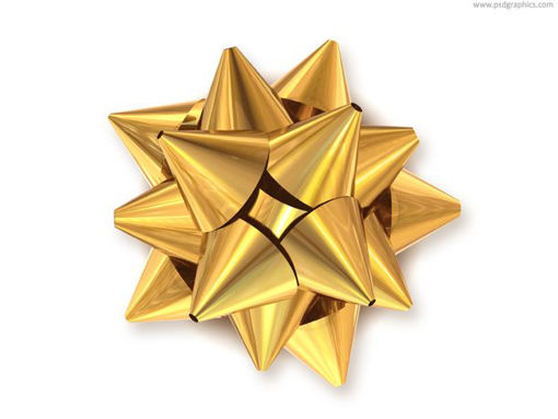 Picture of METALLIC BOWS RIBBON 4CM GOLD